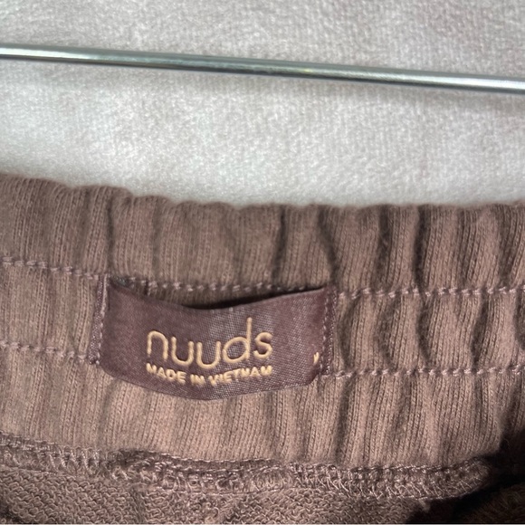 Nuuds Terry Knit Wideleg Pull On Sweatpants In Brown Size M - Picture 6 of 8